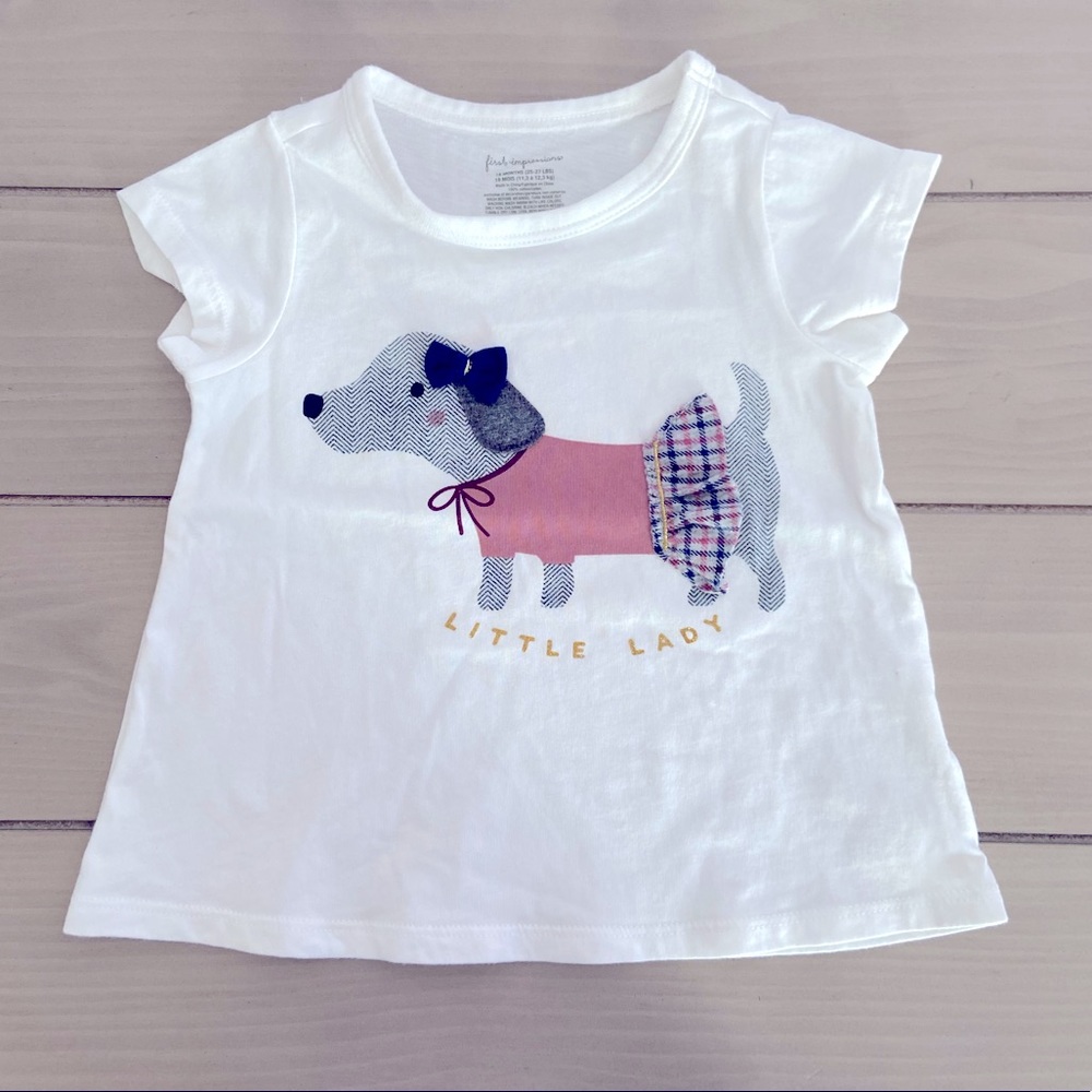 White T-Shirt with Dog